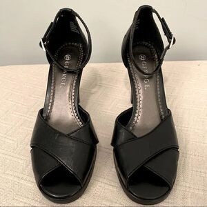 George Black Leather Heels